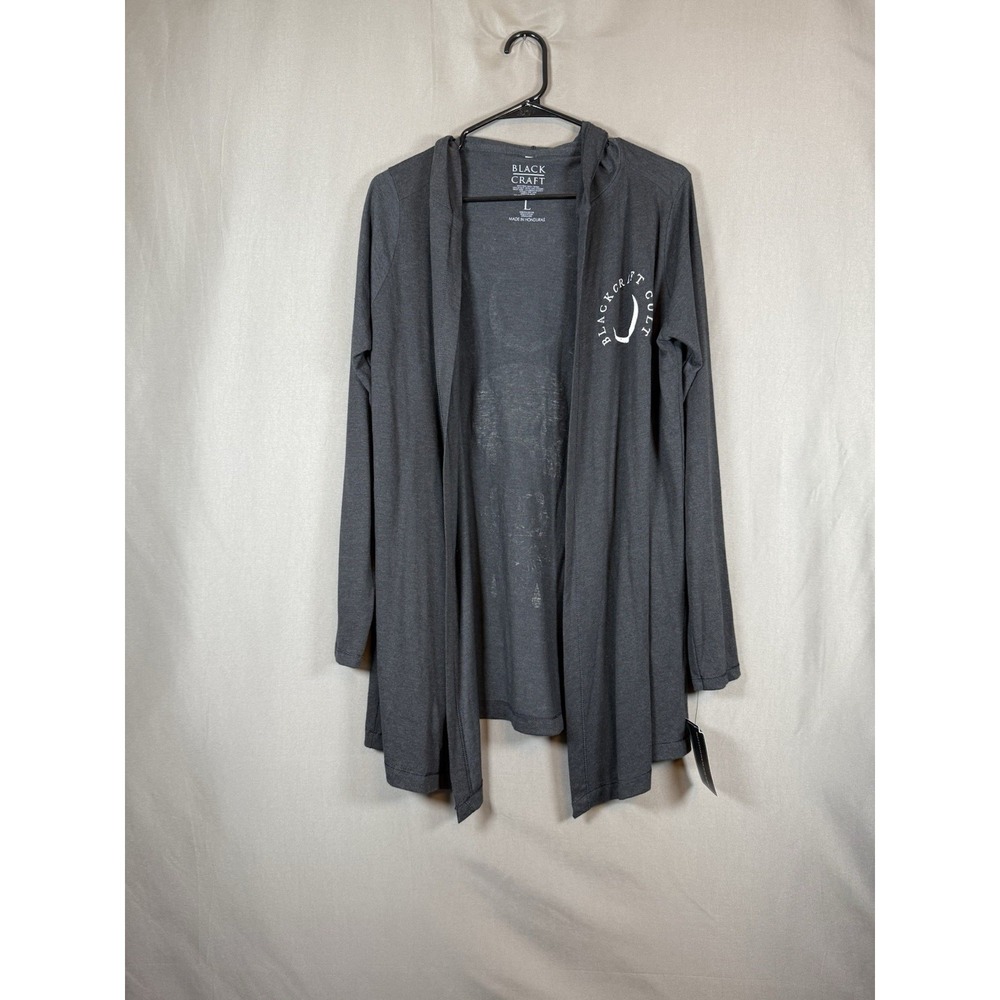 Blackcraft Cult 'Spirits of the Dead' Gray Open Cardigan Occult Goth Large NWT